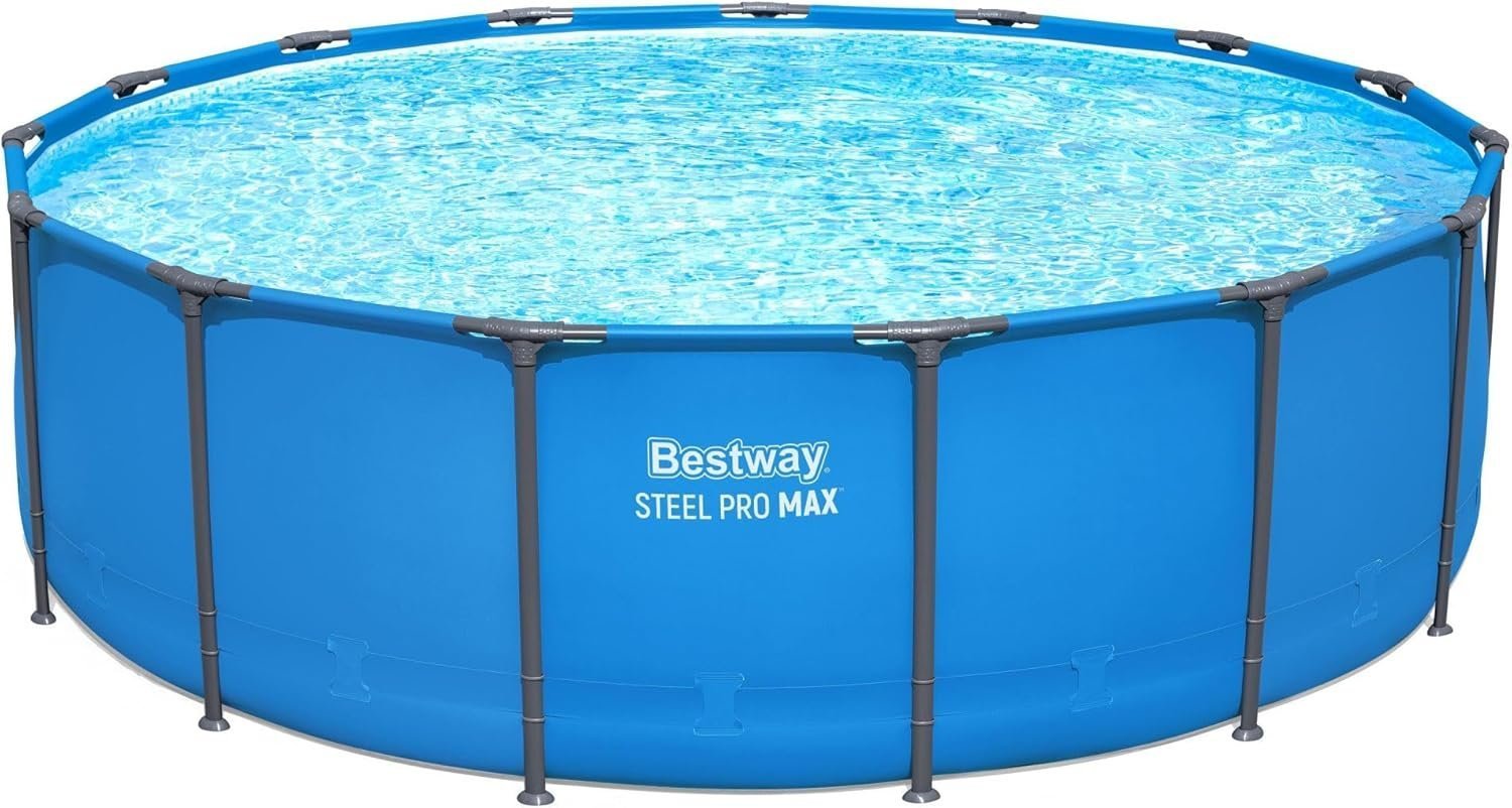 29617_71dlikjirl._ac_sl1500.jpg Bestway Steel Pro Max 15' x 48" Round Above Ground Pool Kit - Image 1