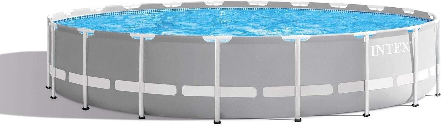 29673_71oe1gjcytl._ac_sl1500.jpg Intex 26755EH Prism Frame Premium Above Ground Swimming Pool Set: 20ft x 52 - Image 1